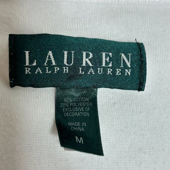 LRL Lauren Ralph Lauren Beach Cover Up Robe Dress medium blue White ladies - Picture 3 of 12